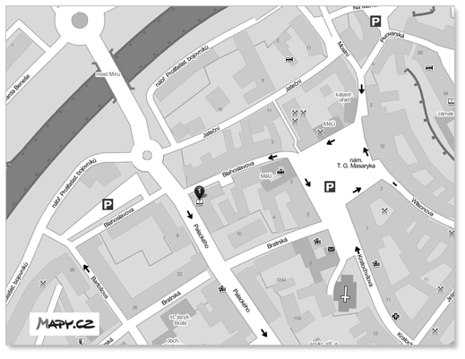 mapa razítka Přerov